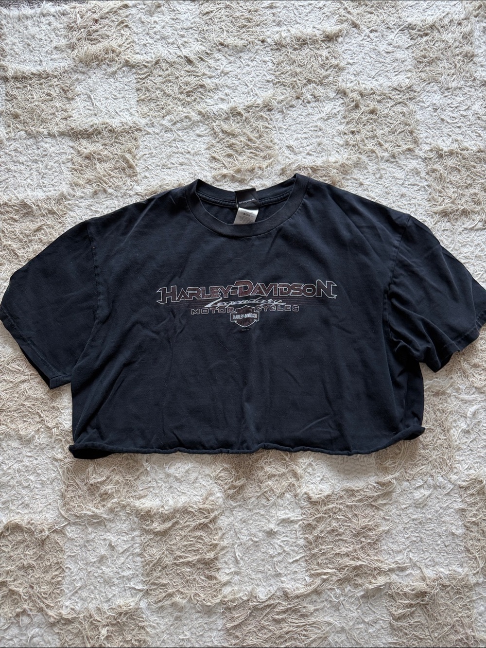 Harley-Davidson Black Cropped Logo Tee